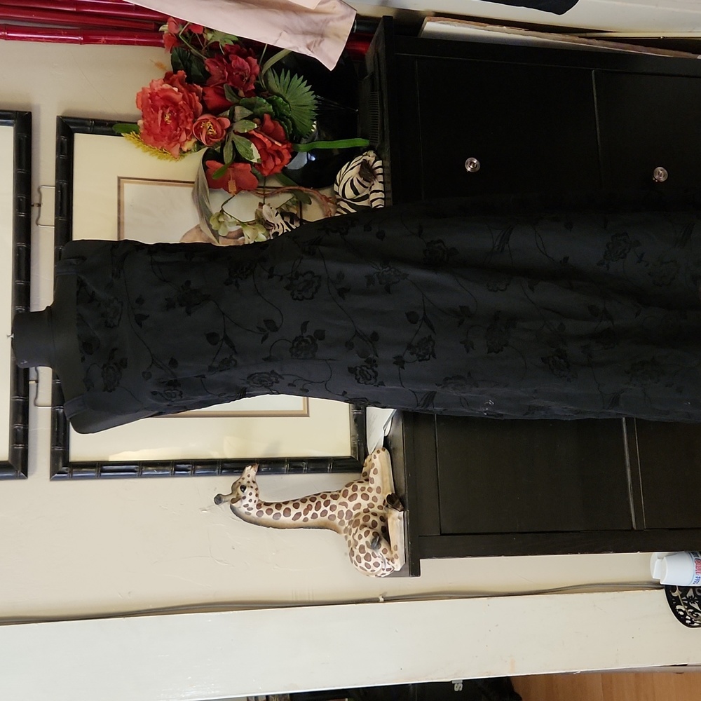 Helen Blake Black Dress with Flowers